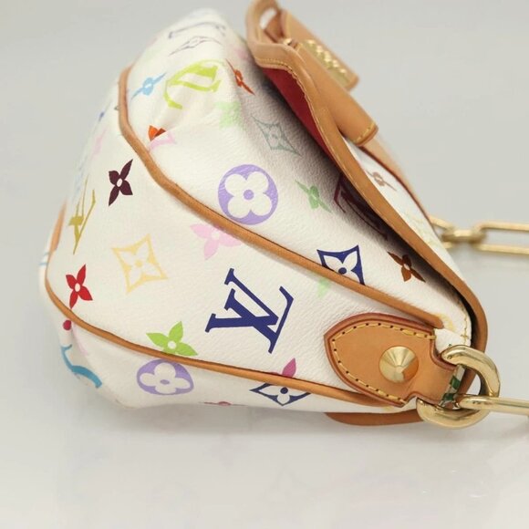 LOUIS VUITTON Monogram Multicolor Patty Shoulder Bag White M40305 Auth 127416V - Picture 3 of 16